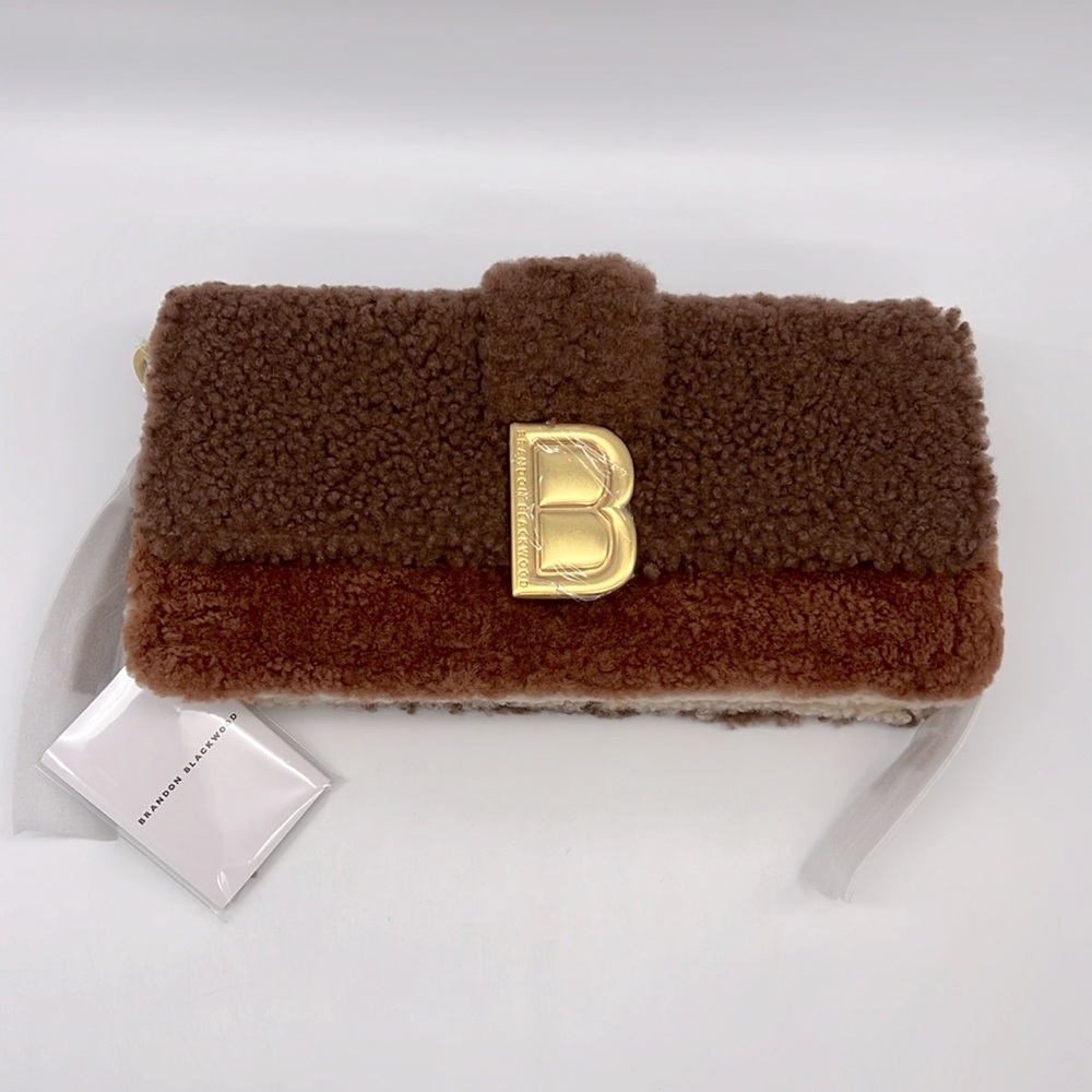 Brandon Blackwood Nia Bag in Multi Brown Shearling - Picture 2 of 16